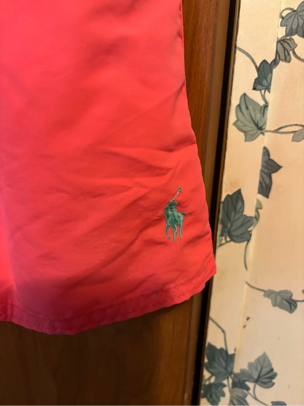 0-1 Polo by Ralph Lauren Coral-Pink Drawstring Swim Trunks